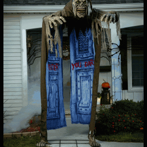 10 Foot Looming Ghoul Animated Archway Prop