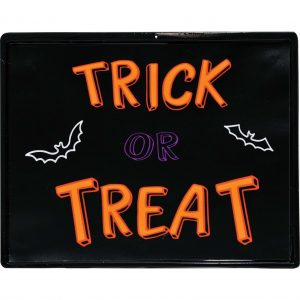 11" Neon Light Trick or Treat Sign