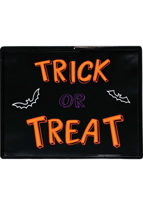11" Neon Light Trick or Treat Sign
