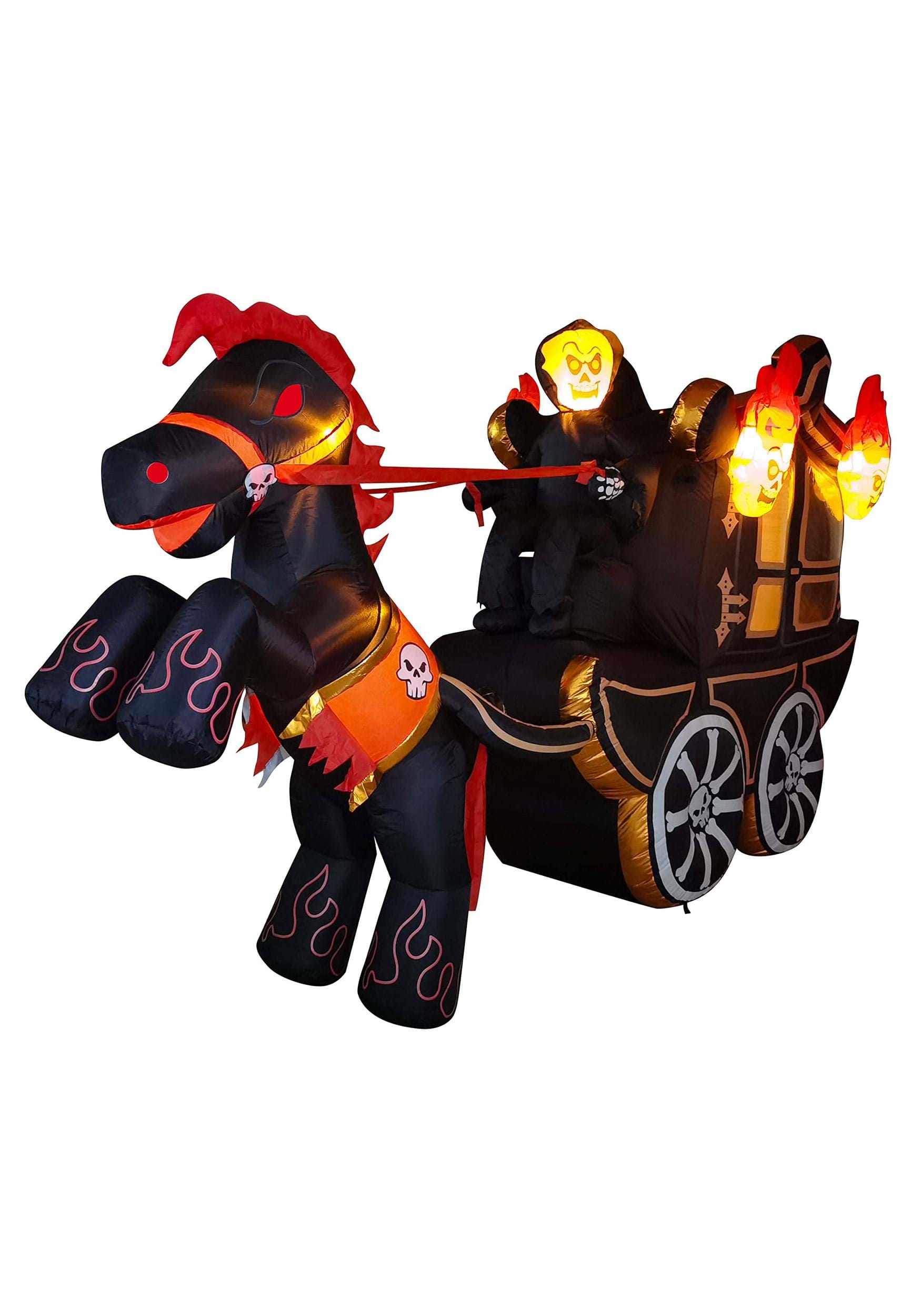 12 Foot Inflatable Halloween Carriage Decoration