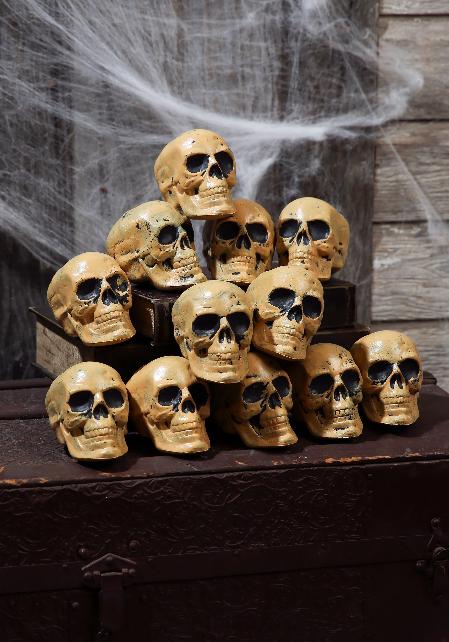 12 Piece Bag of Decorative Skull Props