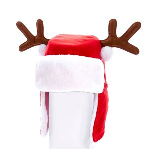 12" Red Adult Christmas Hat w/ Antlers