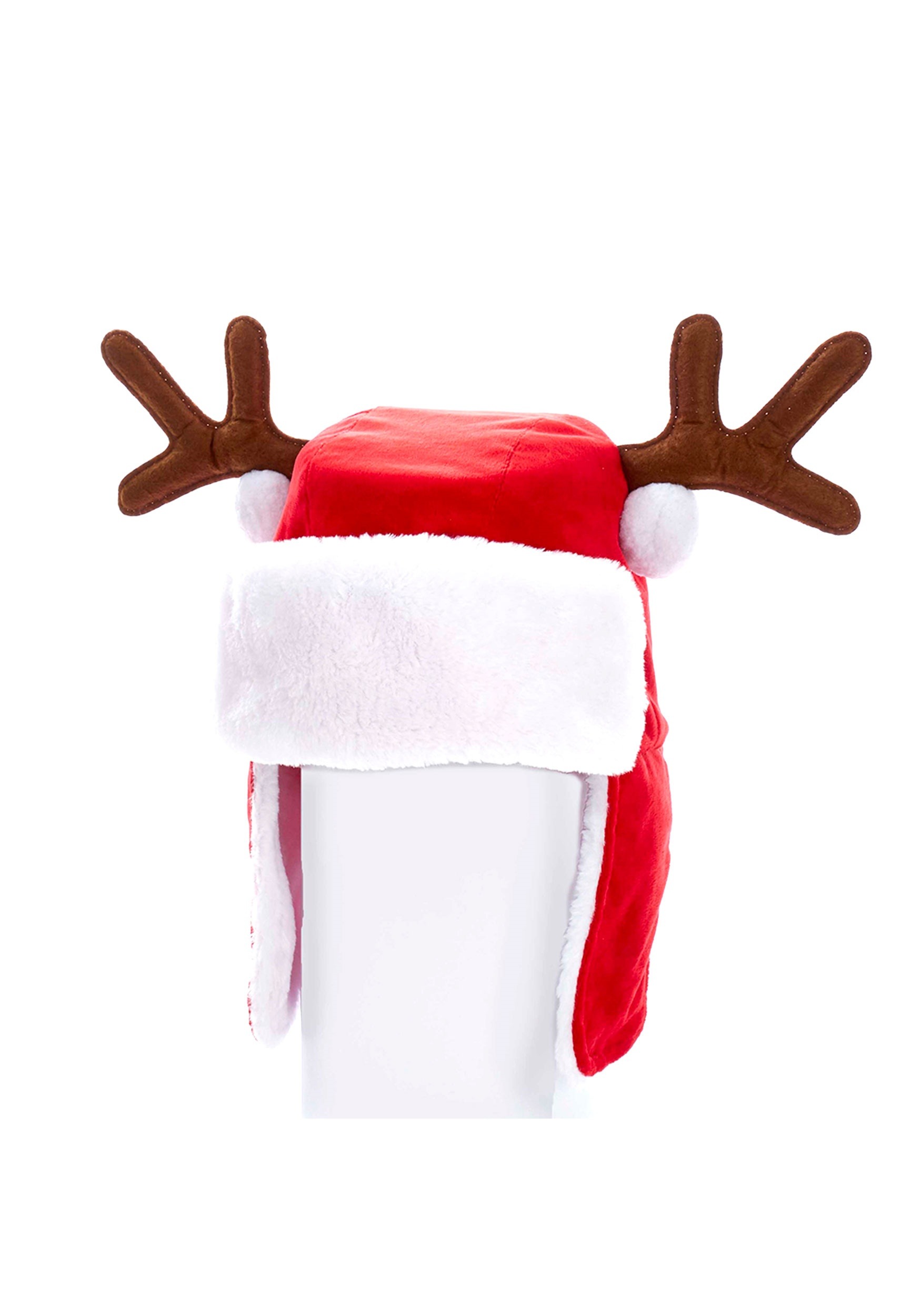 12″ Red Adult Christmas Hat w/ Antlers