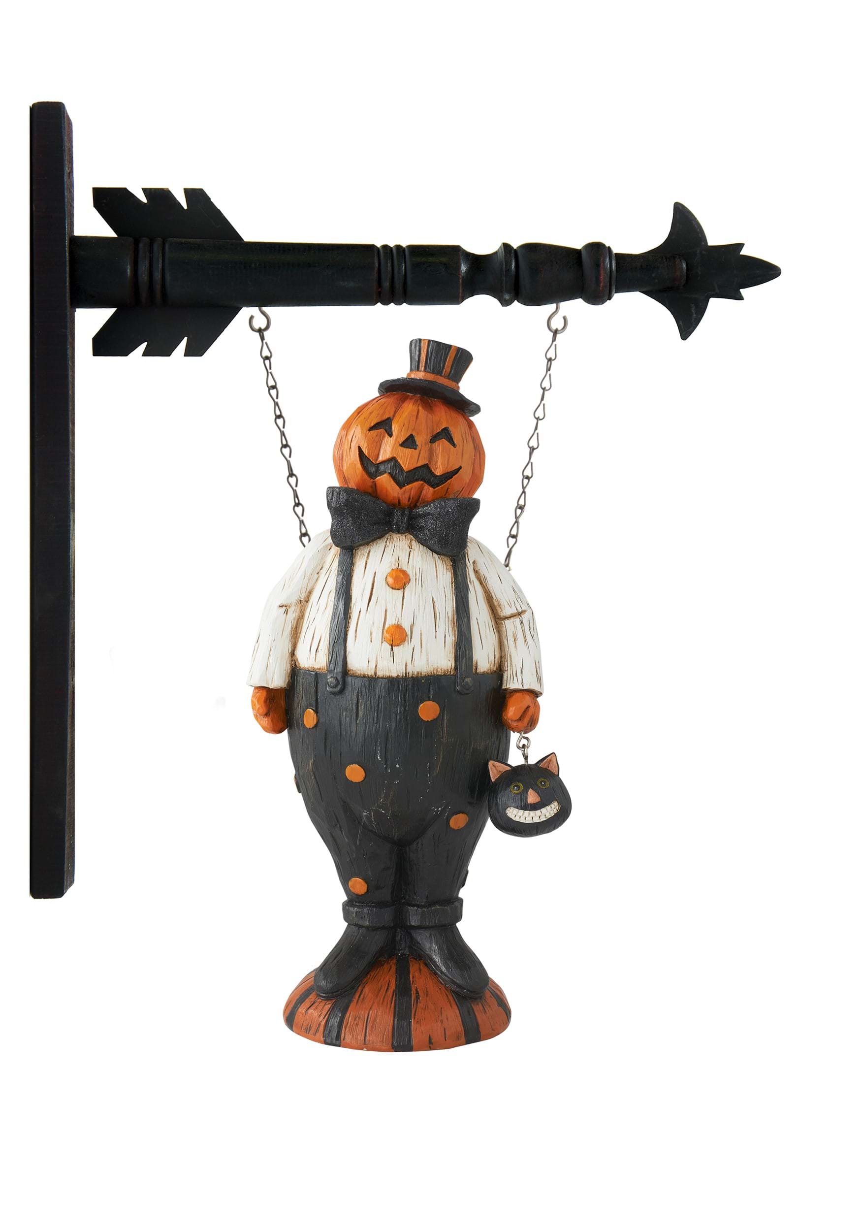 12″ Resin Pumpkin Man Arrow Figure
