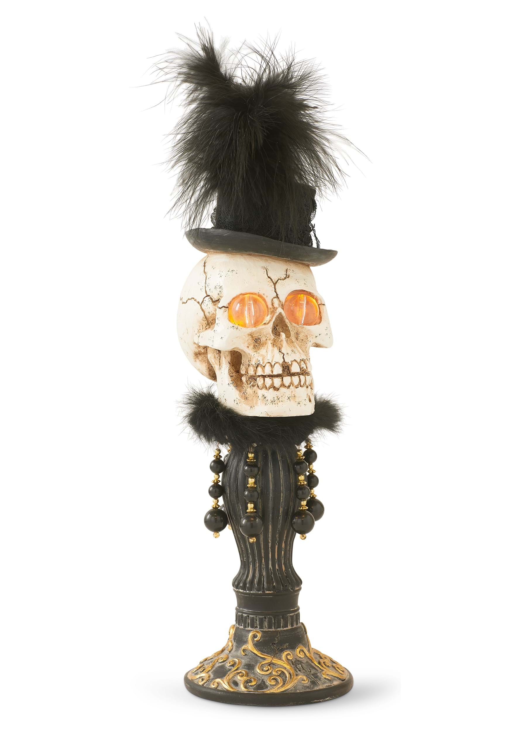 16″ Female Skeleton Bust with LED Eyes Decoration