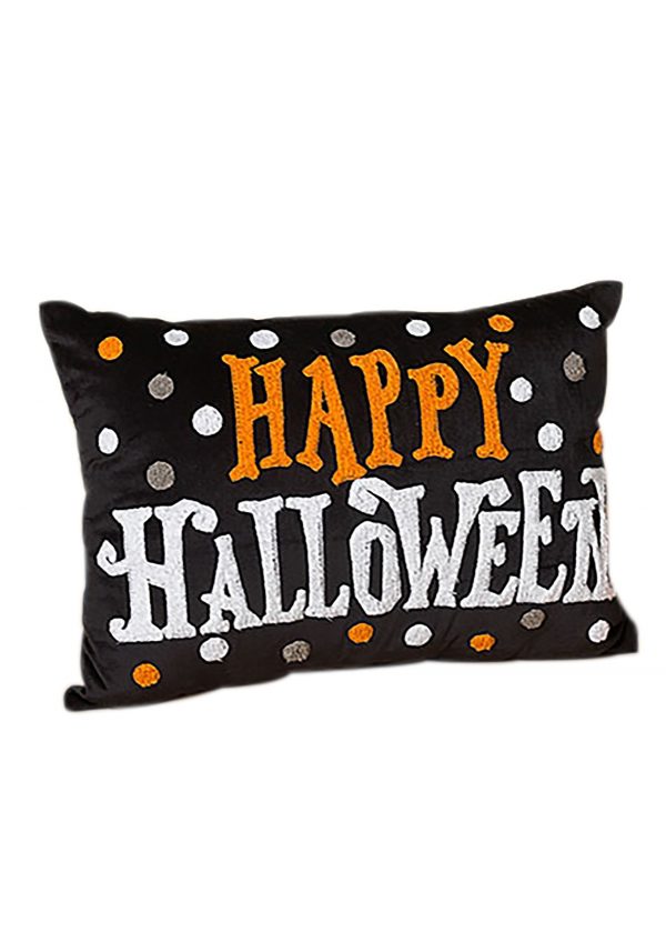 20" Fabric Happy Halloween Decorative Pillow