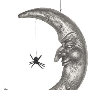 20" Hanging Moon with Spider