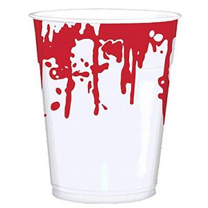 25 Ct. Halloween Bloody Hand Prints 16 oz. Party Cups