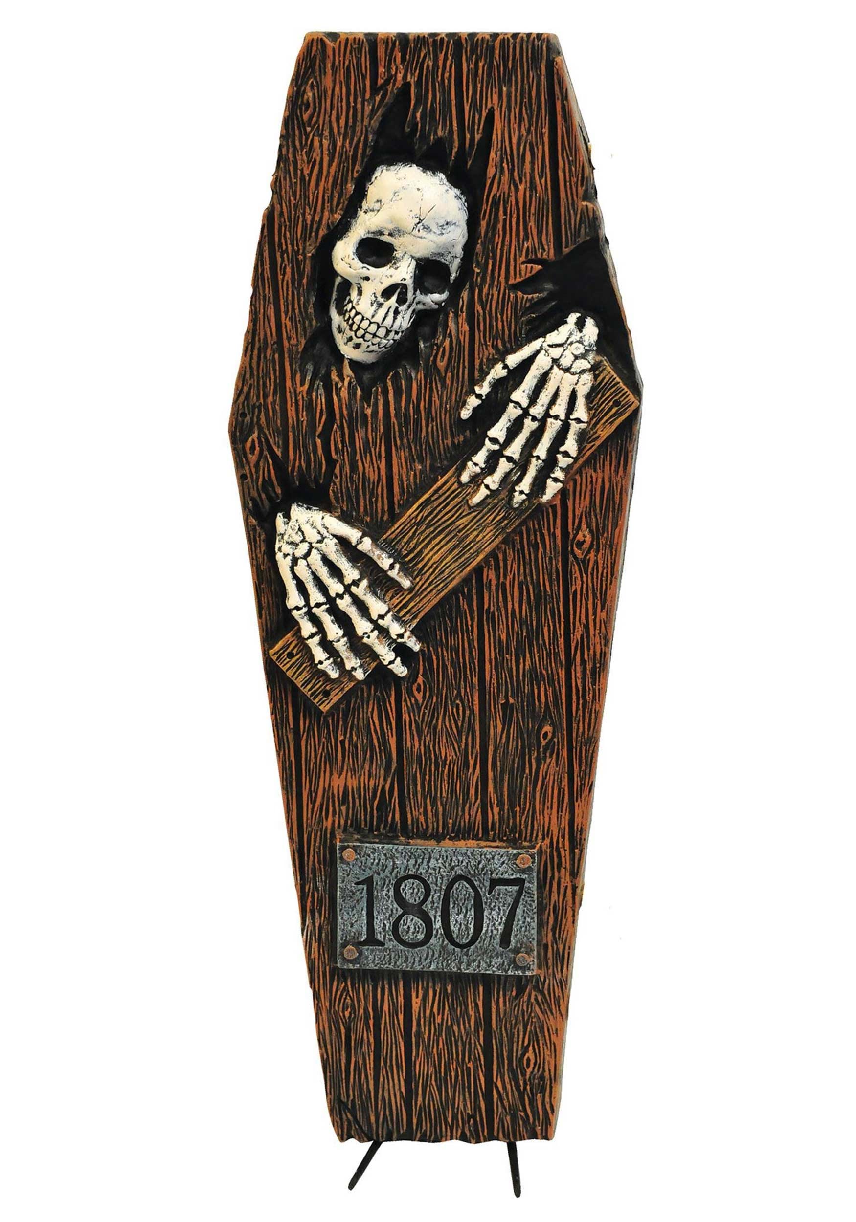 27 Inch Peeping Skeleton Coffin Decoration