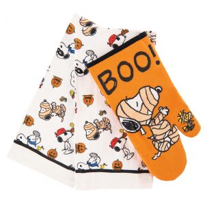 3 Piece Snoopy Halloween Mummy Textile Set