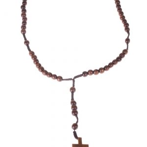 30" Rosary Wood Necklace