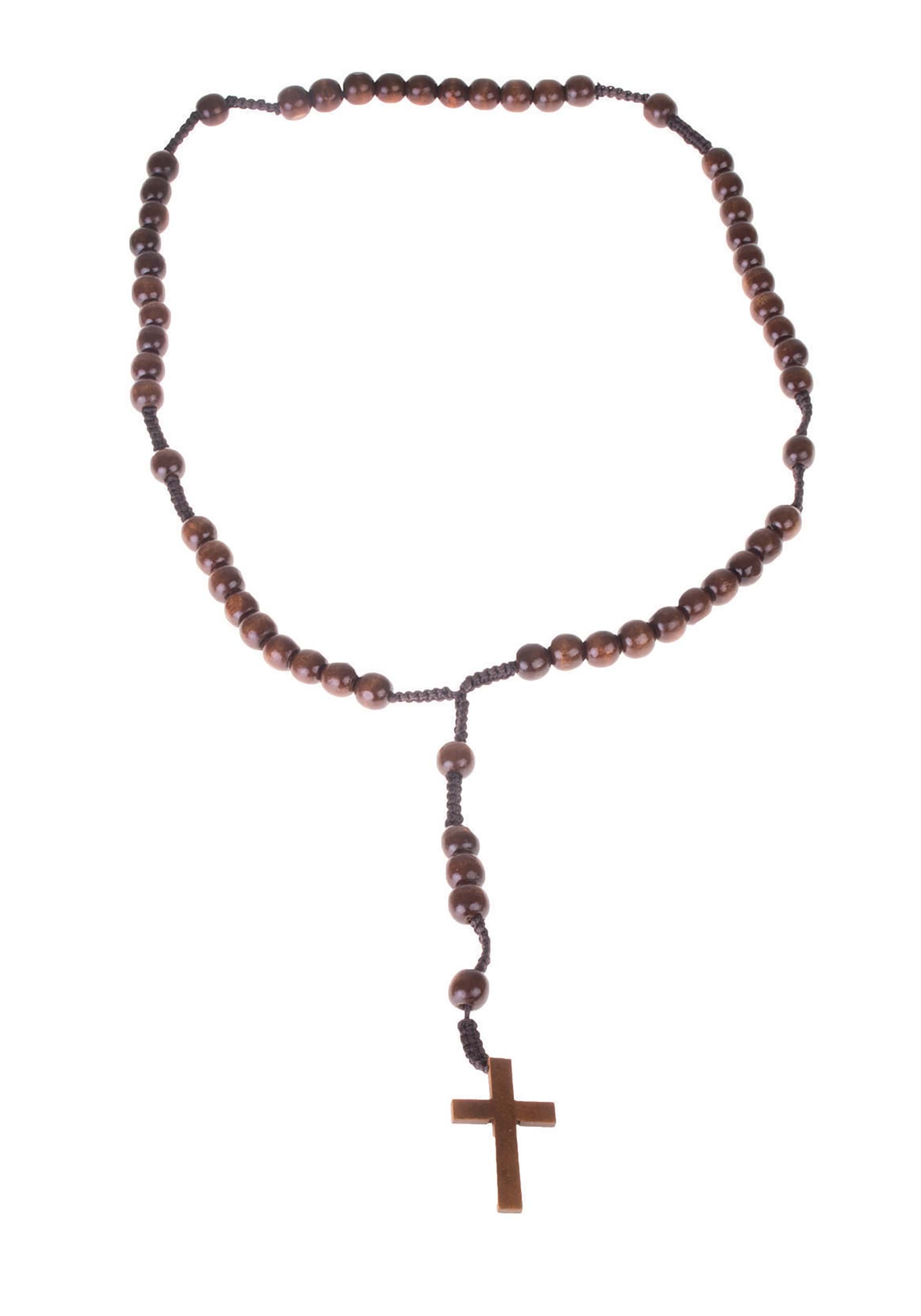 30″ Rosary Wood Necklace