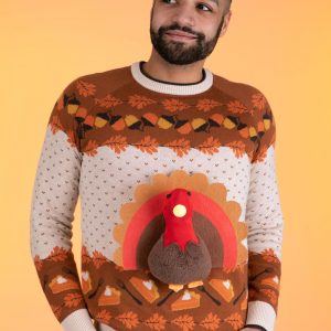 3D Turkey Ugly Holiday Sweater for Adults