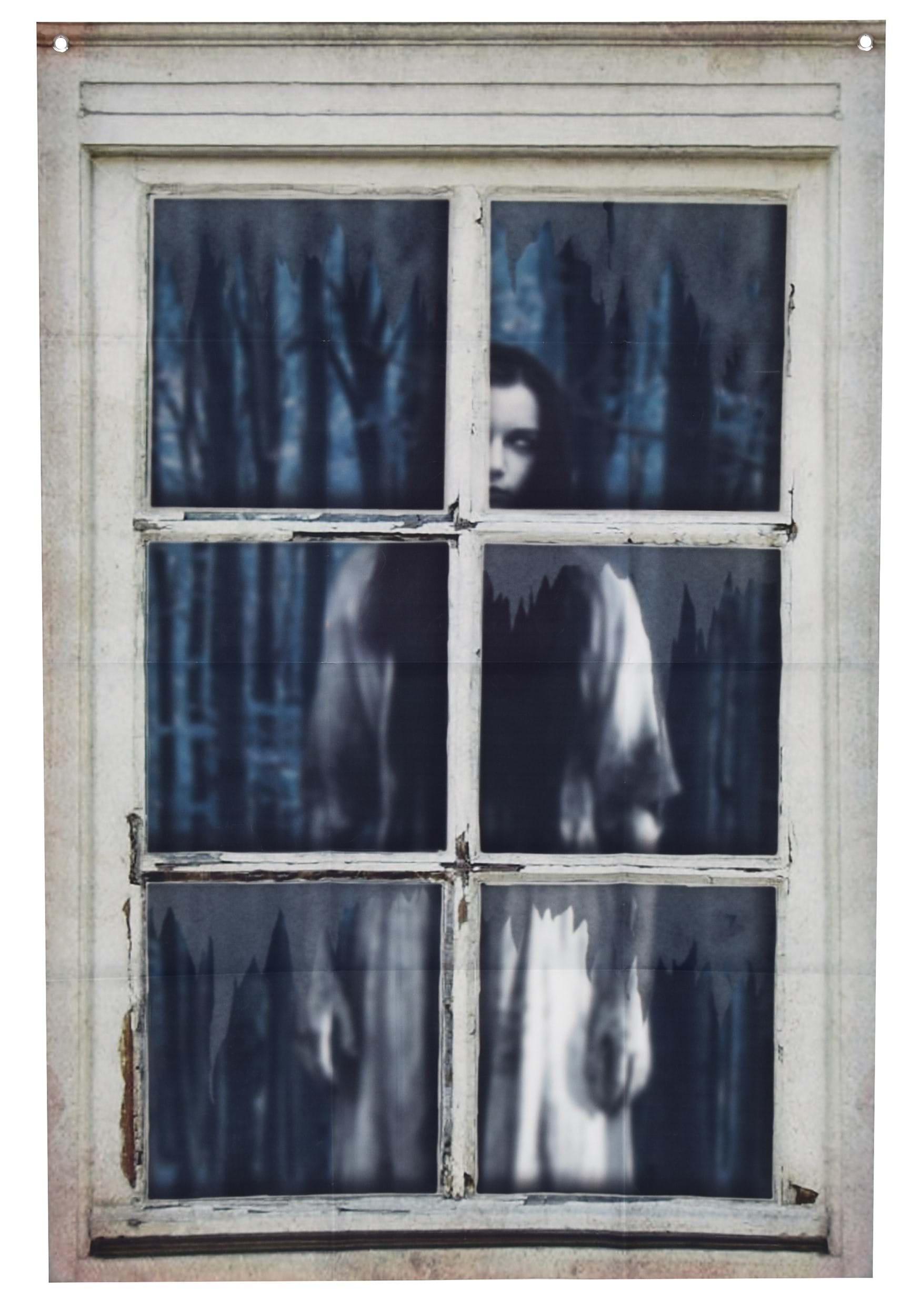 47″ Fake Ghostly Window Woman Decoration