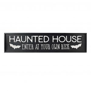 48 Inch Haunted House Wood Sign Decoration