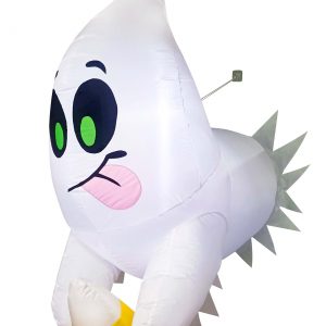 4FT Inflatable Window Breaker Cute Ghost Escaping Decoration