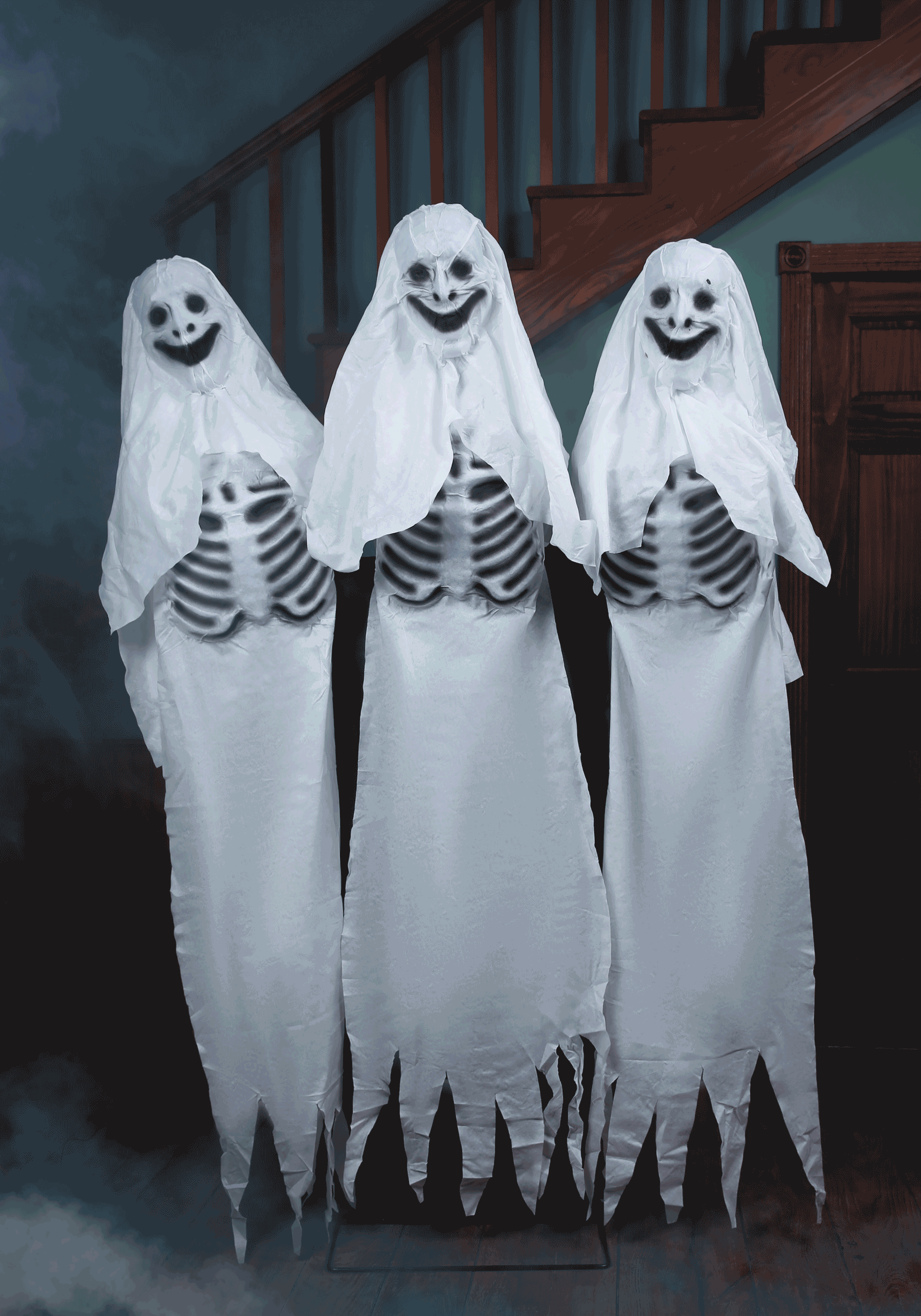 6′ Animatronic Ghostly Trio Decoration