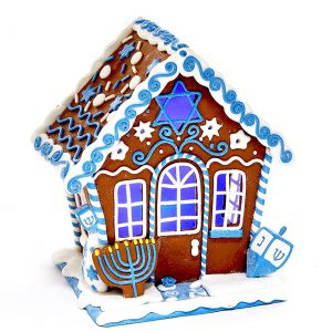 7" Claydough LED Hanukkah Gingerbread House