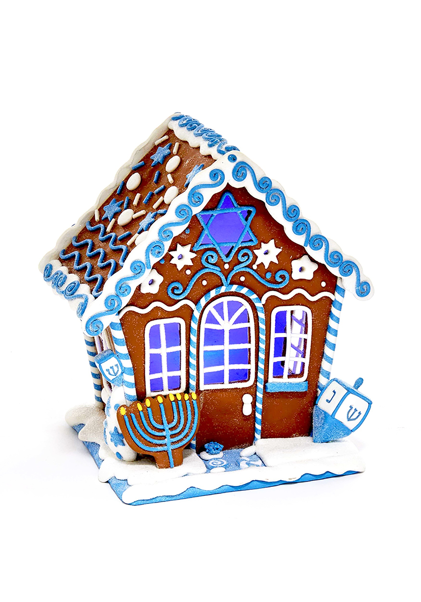 7″ Claydough LED Hanukkah Gingerbread House