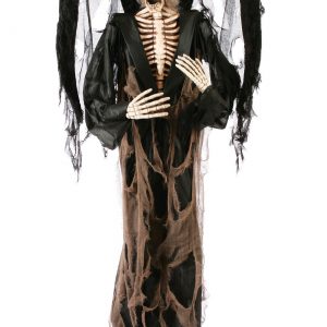 72 inch Black Winged Gruesome Greeter Halloween Decoration
