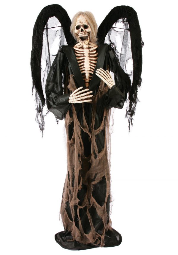 72 inch Black Winged Gruesome Greeter Halloween Decoration