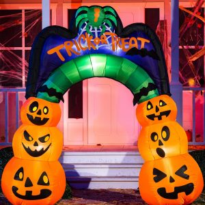 7FT Tall Large Pumpkin Arch Inflatable Decoration