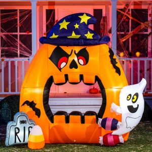 7FT Tall Large Pumpkin Photobooth Inflatable Decoration