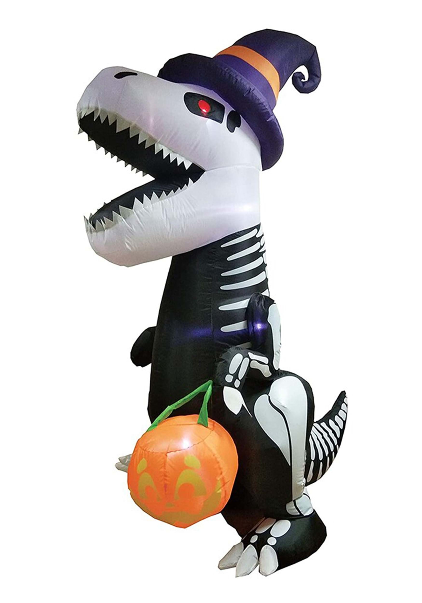 8 Foot Inflatable Skeleton T-Rex Decoration