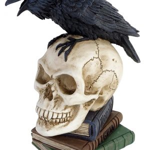 8" Poe's Raven Skull Decoration