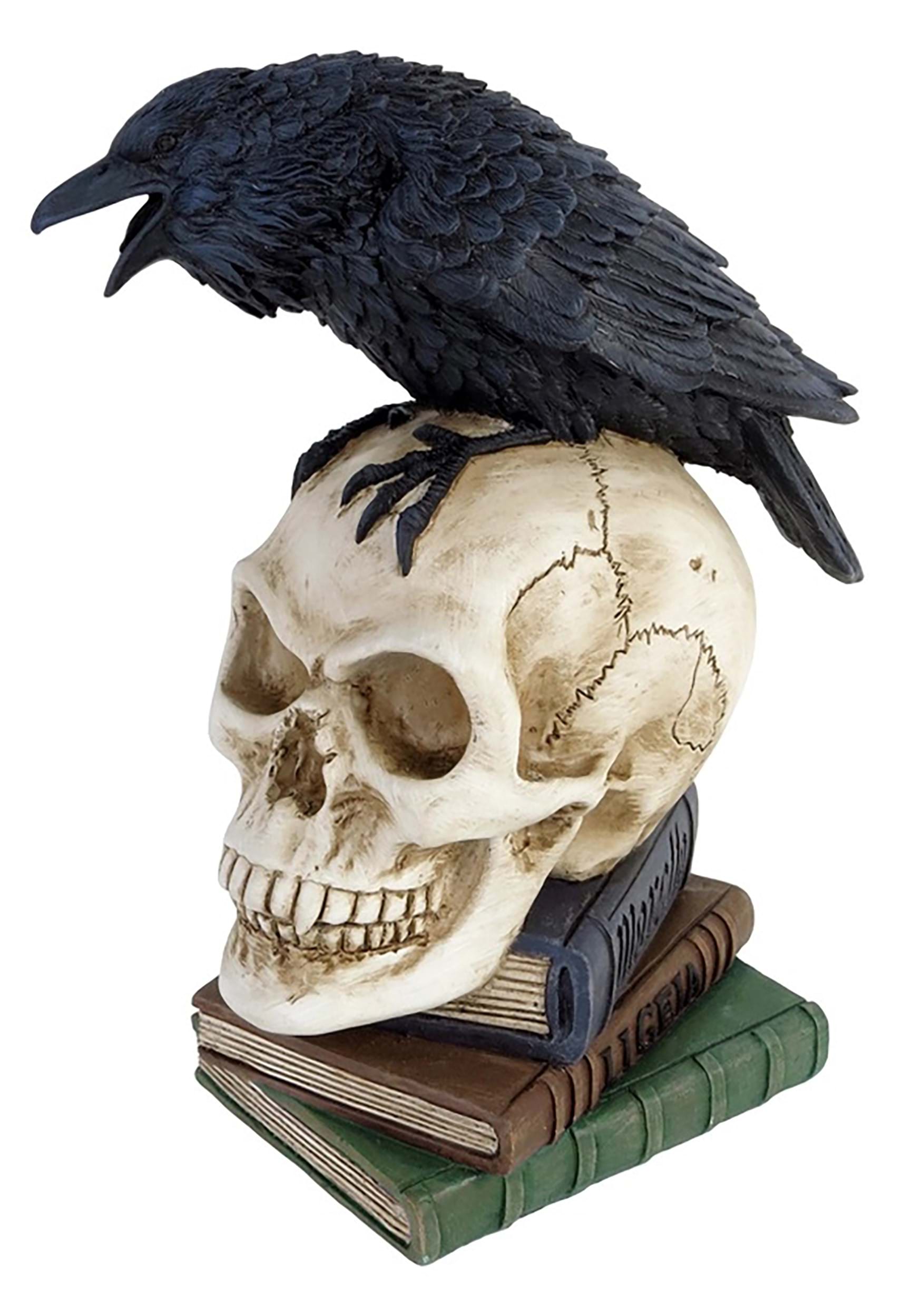 8″ Poe’s Raven Skull Decoration