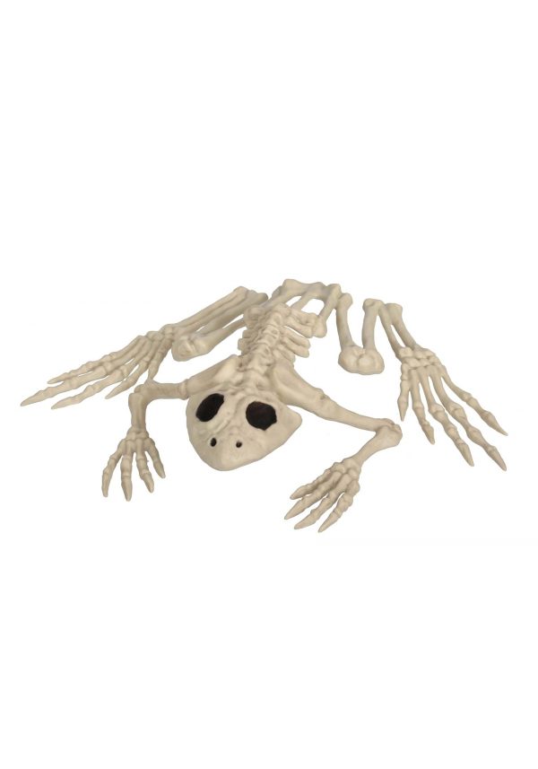 8" Skeleton Frog Decoration