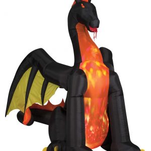 9FT Inflatable Airblown Projection Fire Dragon Prop
