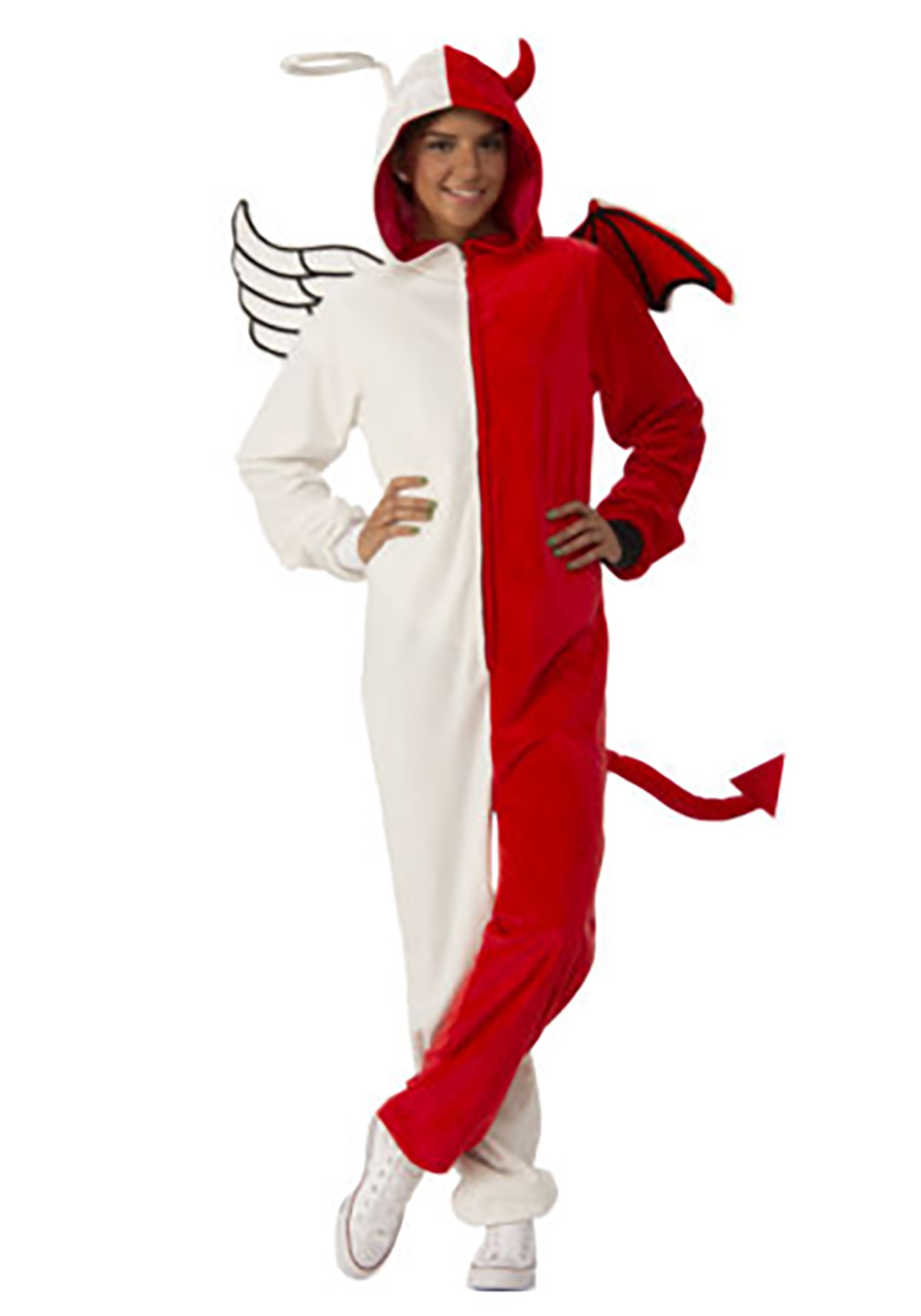 Adult Angel & Devil Jumpsuit Costume