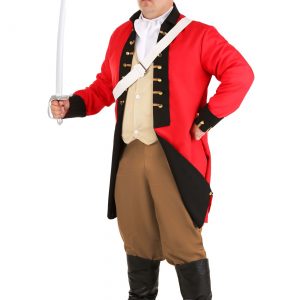 Adult British Red Coat Plus Size Costume