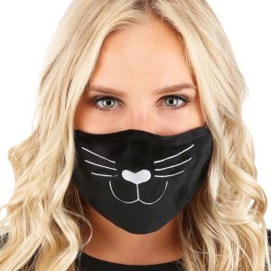 Adult Cat Face Mask Black
