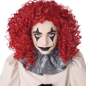 Adult Corkscrew Clown Red Curls Wig