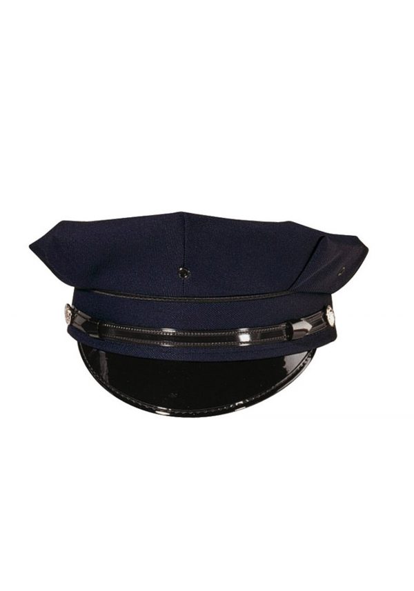 Adult Deluxe 8 pt. Navy Blue Police Costume Hat