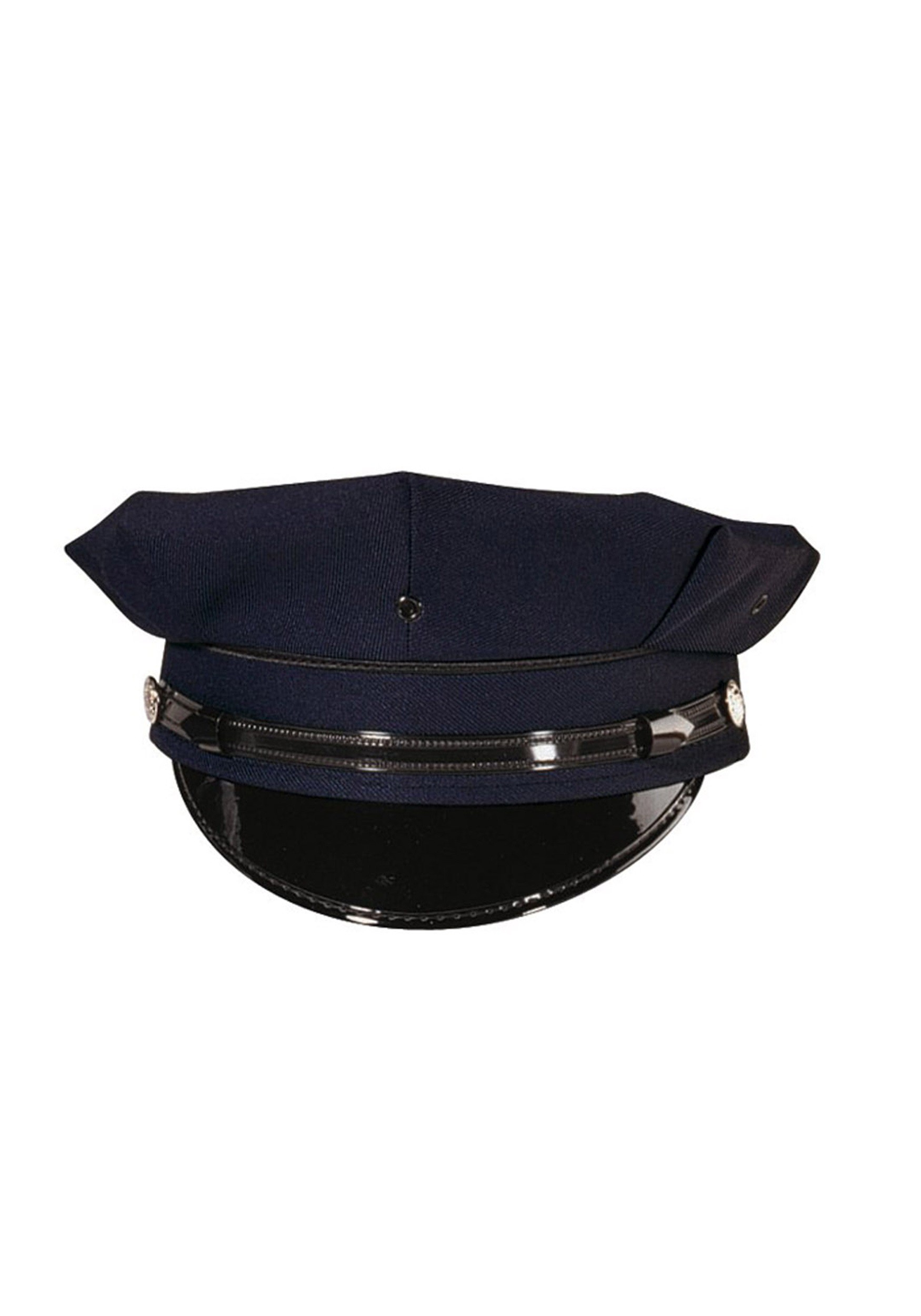 Adult Deluxe 8 pt. Navy Blue Police Costume Hat