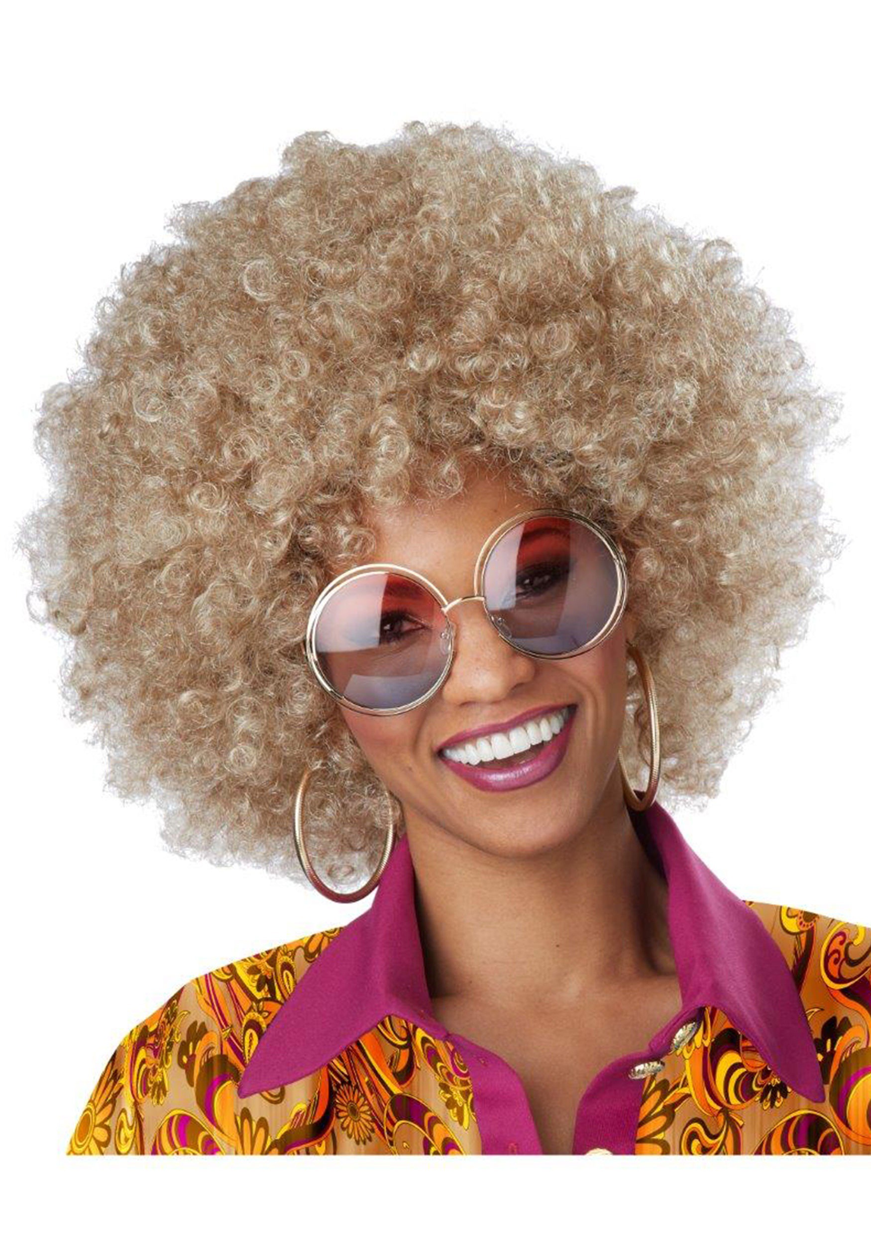 Adult Dirty Blonde Afro Wig