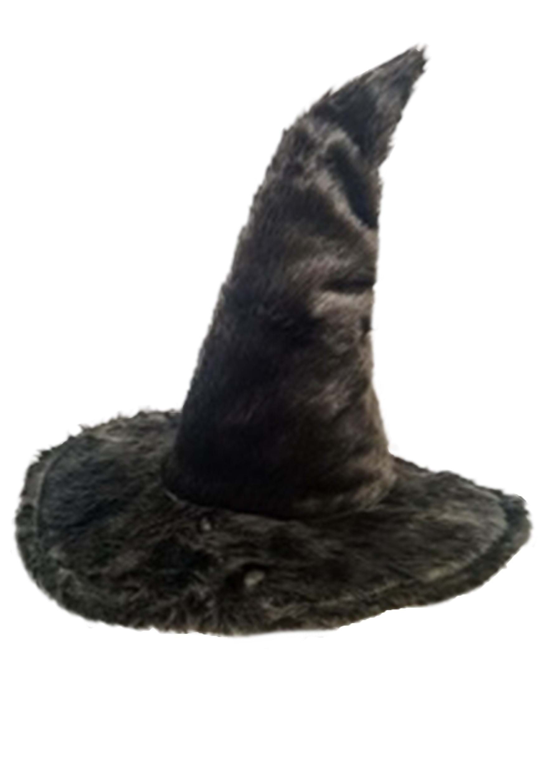 Adult Faux Fur Witch Hat