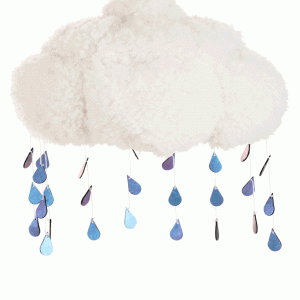 Adult Light-Up Rain Cloud Sherpa Hat