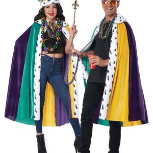 Adult Mardi Gras Cape and Crown Set