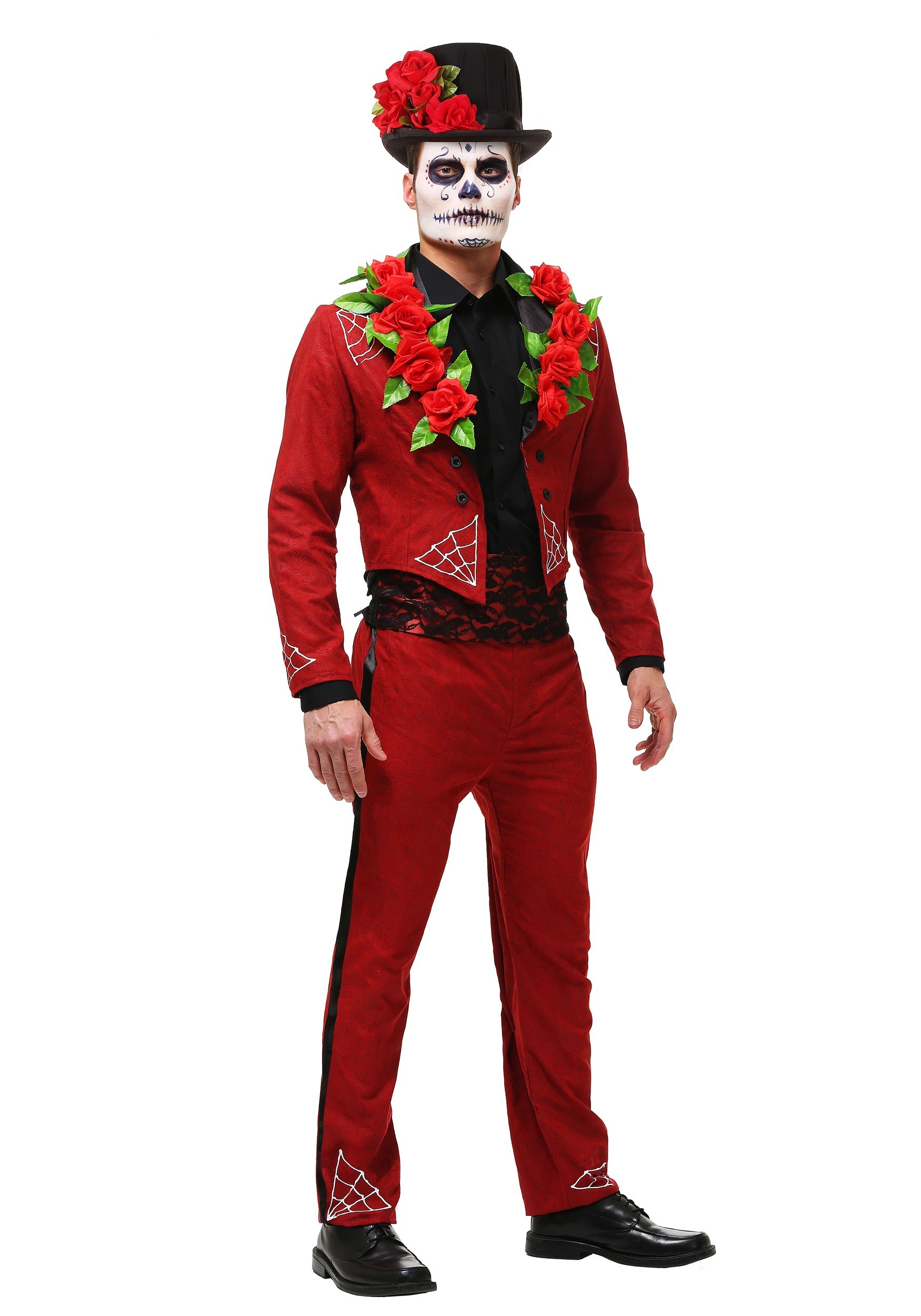 Adult Men’s Plus Size Day of the Dead Costume