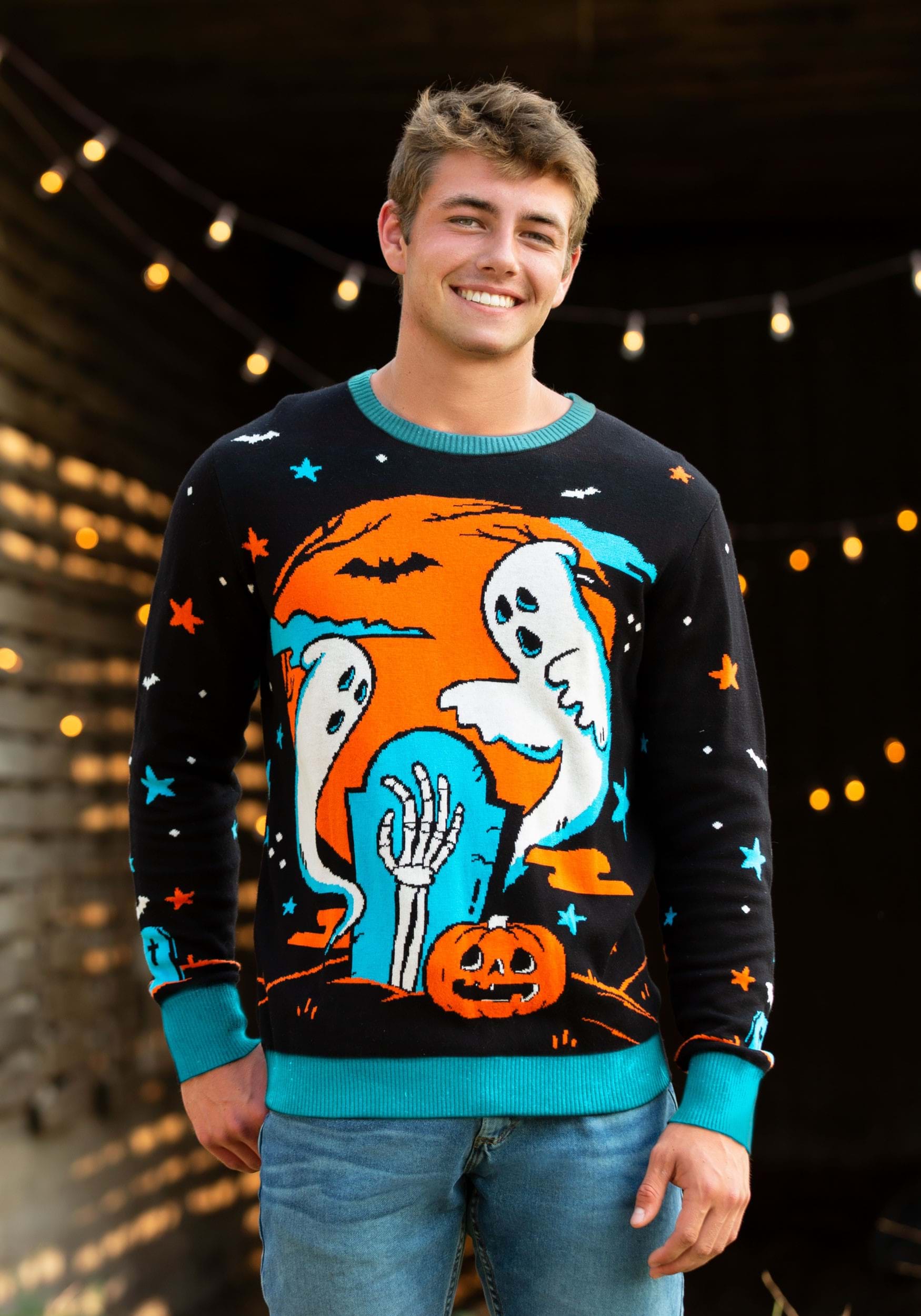 Adult Neon Halloween Sweater