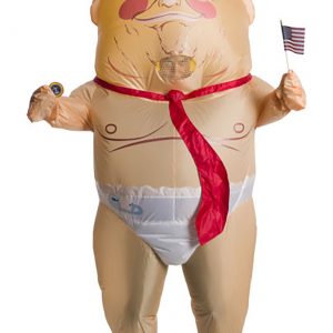 Adult Overinflated Ego Politician Costume with Sound