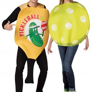Adult Pickleball Paddle & Ball Couples Costume