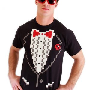 Adult Pixel 8 Tuxedo Shirt