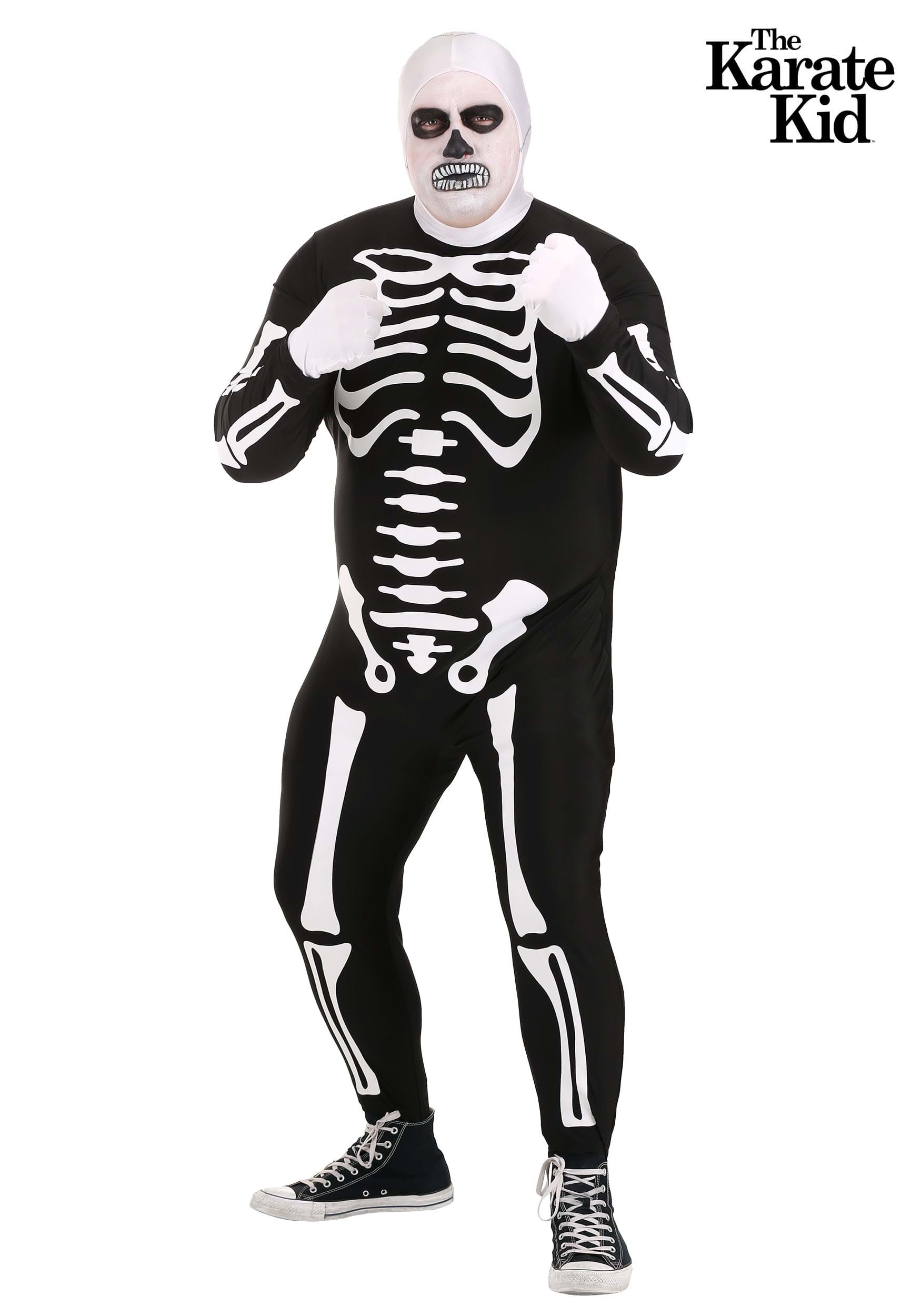 Adult Plus Size Authentic Karate Kid Skeleton Suit