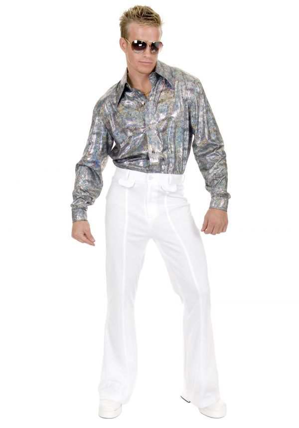 Adult Plus Size Glitter Disco Shirt