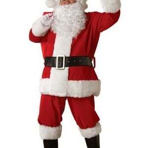 Adult Plus Size Regal Santa Plush Costume